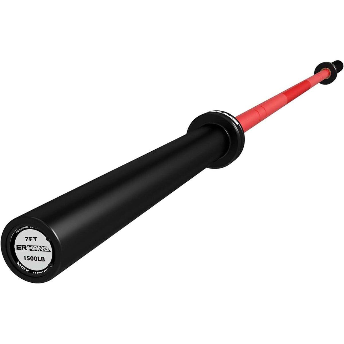 7ft Olympic Barbell 1500lbs Capacity BB01 ERKANG Red