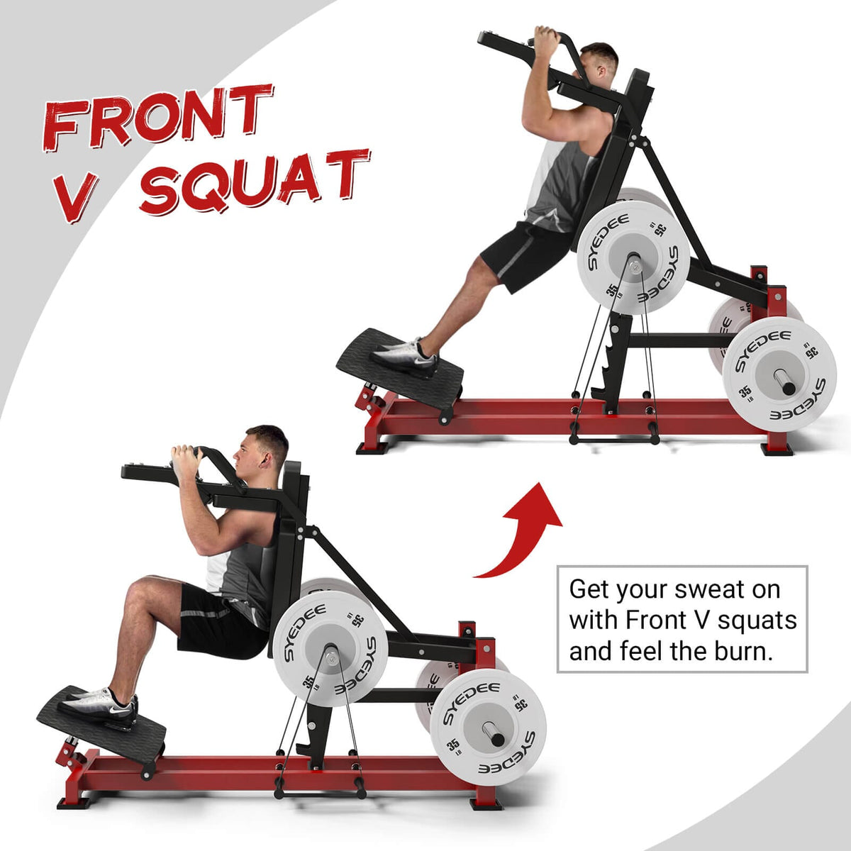 Syedee Plate Loaded Hack Squat Machine syedeegym
