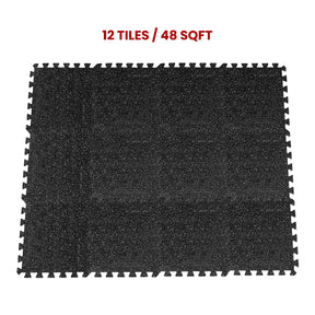 100% Rubber Mats 6 Tiles/ 24sqft SyedeeFitness 12Tiles/48sqft 