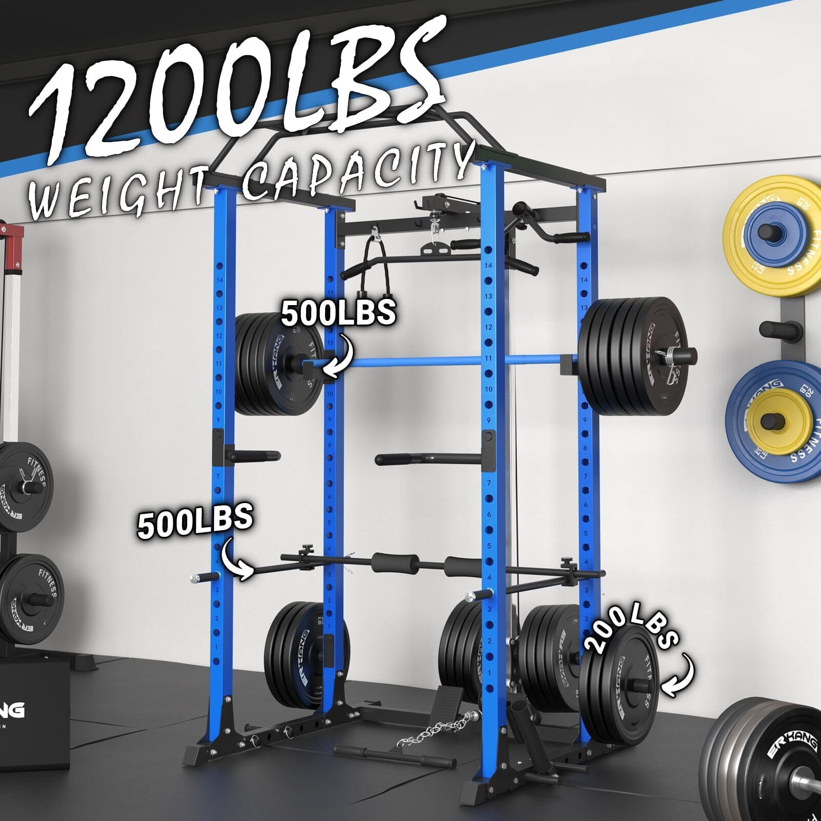 Power Cage With Lat Pulldown 1200lbs Capacity C2 / C3 ERKANG 