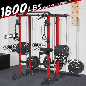 Smith Machine With Cable Crossover 1800LBS Capacity H10 SyedeeFitness 