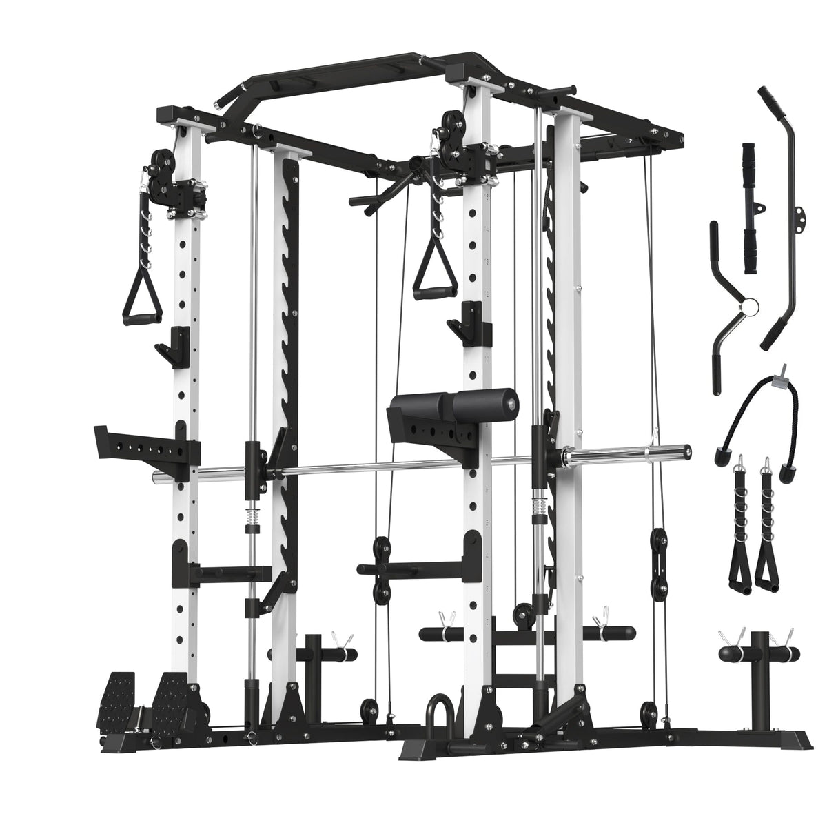 Smith Machine With Cable Crossover 1800LBS Capacity H10 SyedeeFitness 