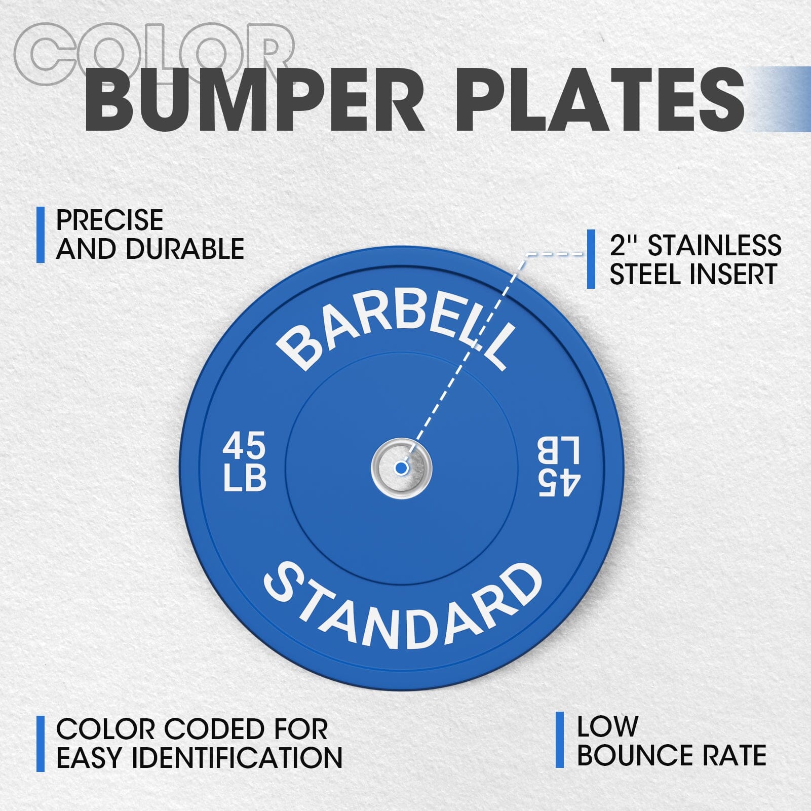Color Bumper Plates 230 lbs Set syedee 