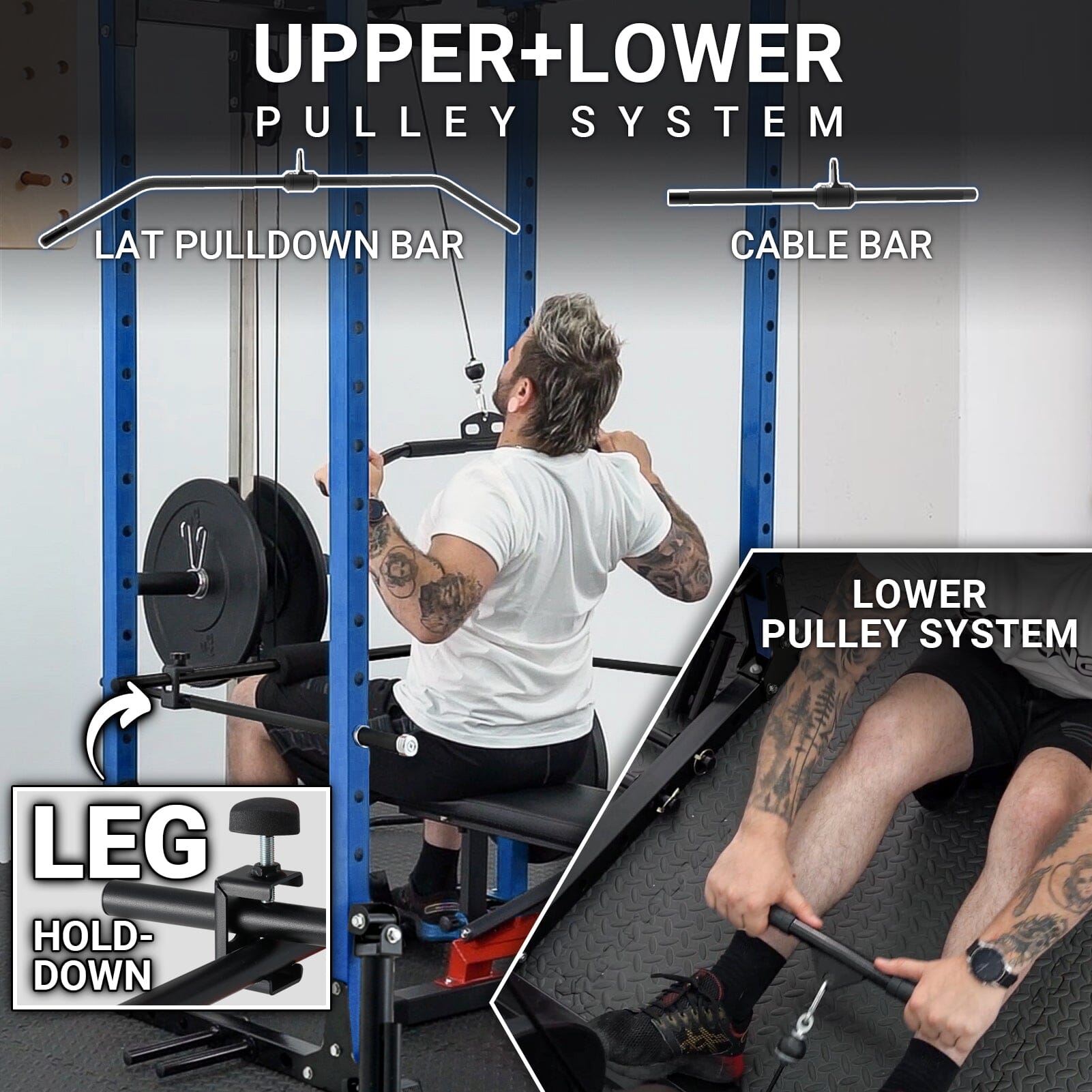 Power Cage With Lat Pulldown 1200lbs Capacity C2 / C3