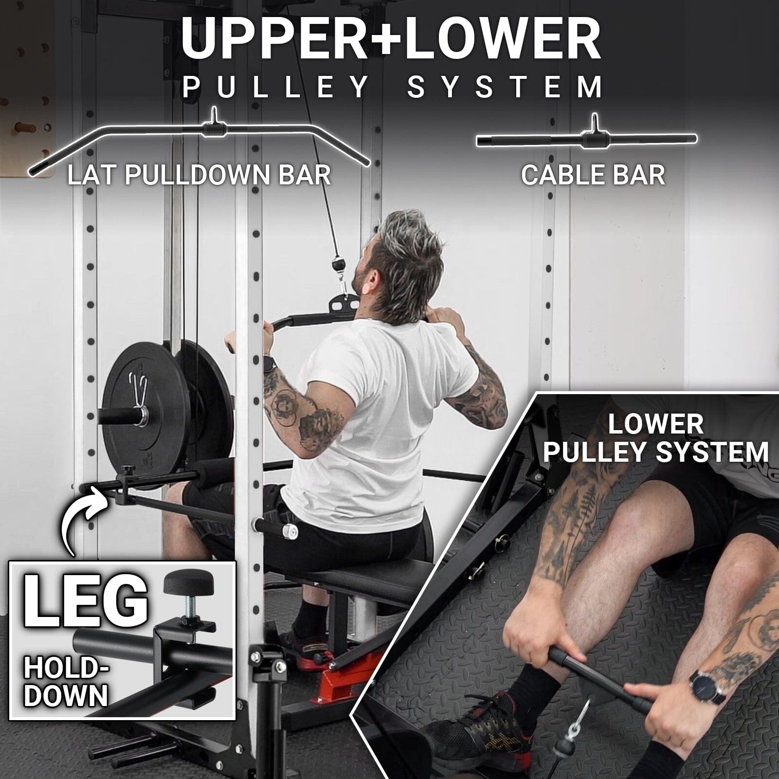 Power Cage With Lat Pulldown 1200lbs Capacity C2 / C3