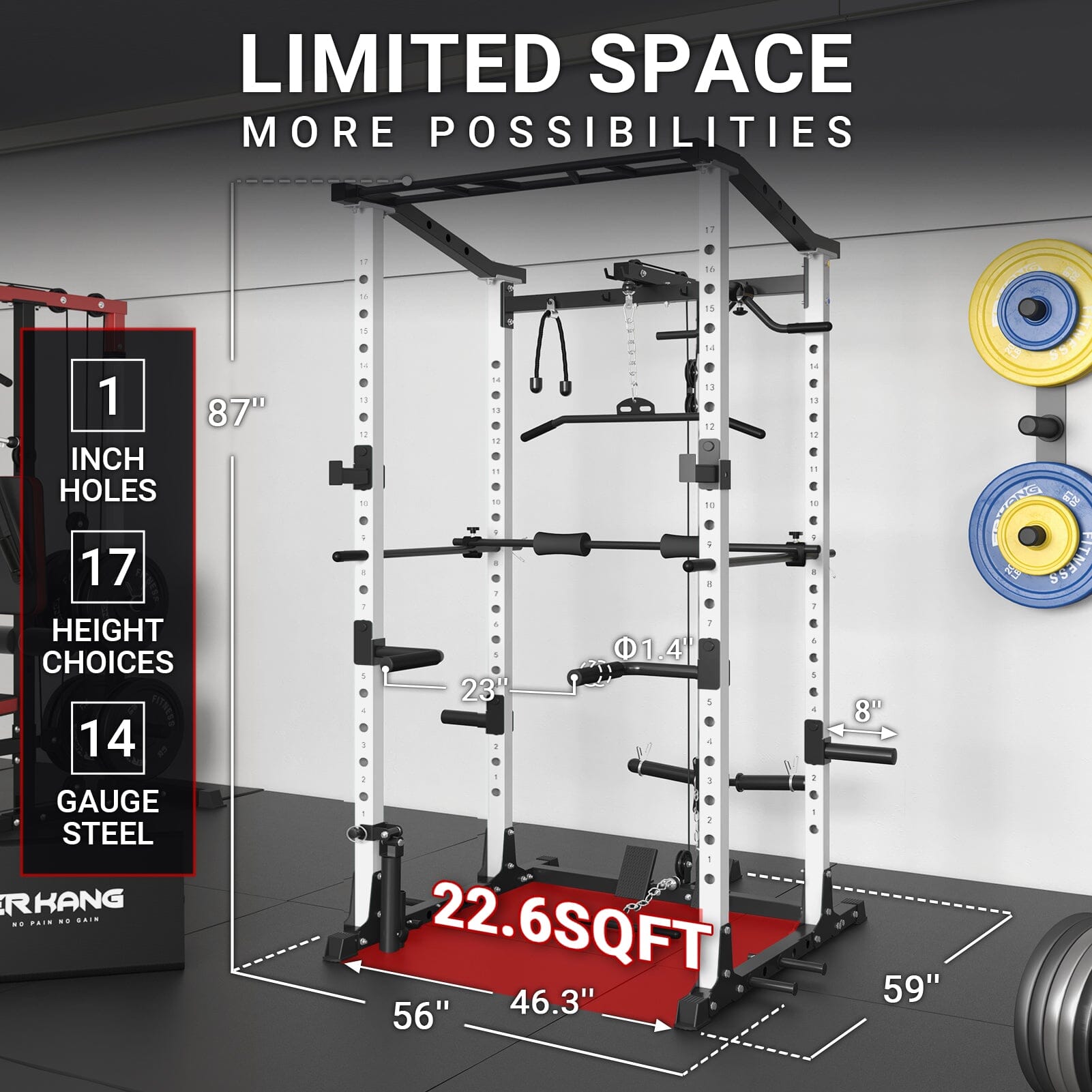 Power Cage With Lat Pulldown 1200lbs Capacity C2 / C3