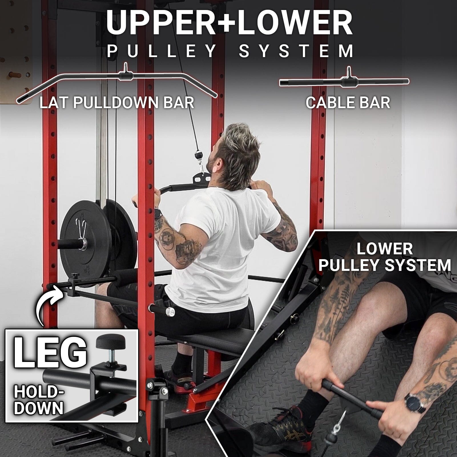 Power Cage With Lat Pulldown 1200lbs Capacity C2 / C3