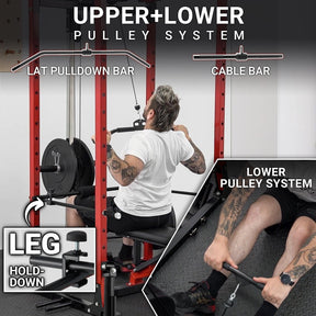 Power Cage With Lat Pulldown 1200lbs Capacity C2 / C3