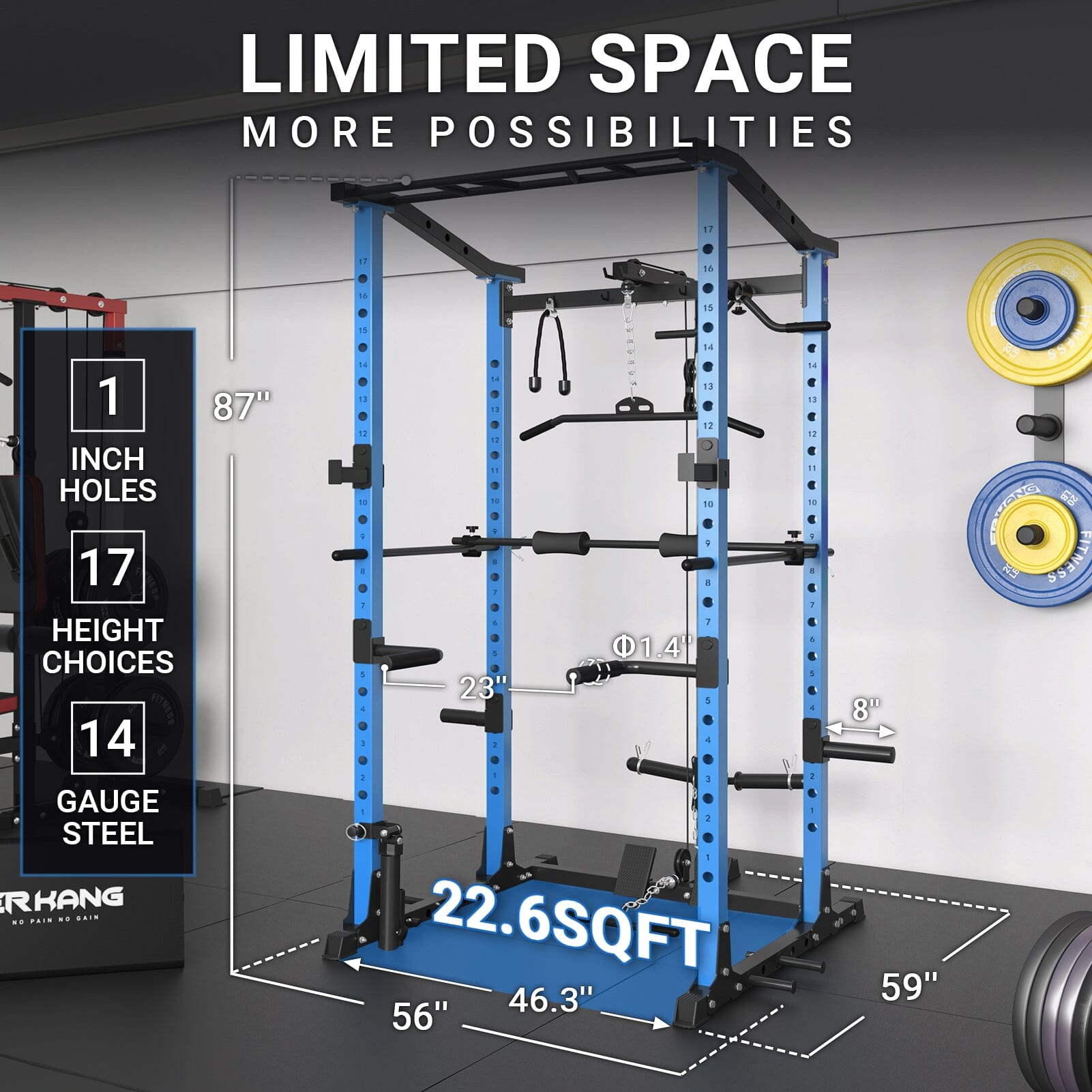 Power Cage With Lat Pulldown 1200lbs Capacity C2 / C3