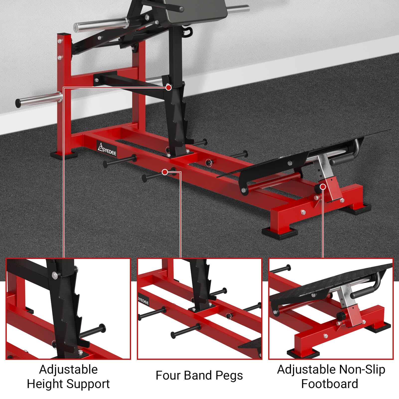 Syedee Plate Loaded Hack Squat Machine syedeegym 