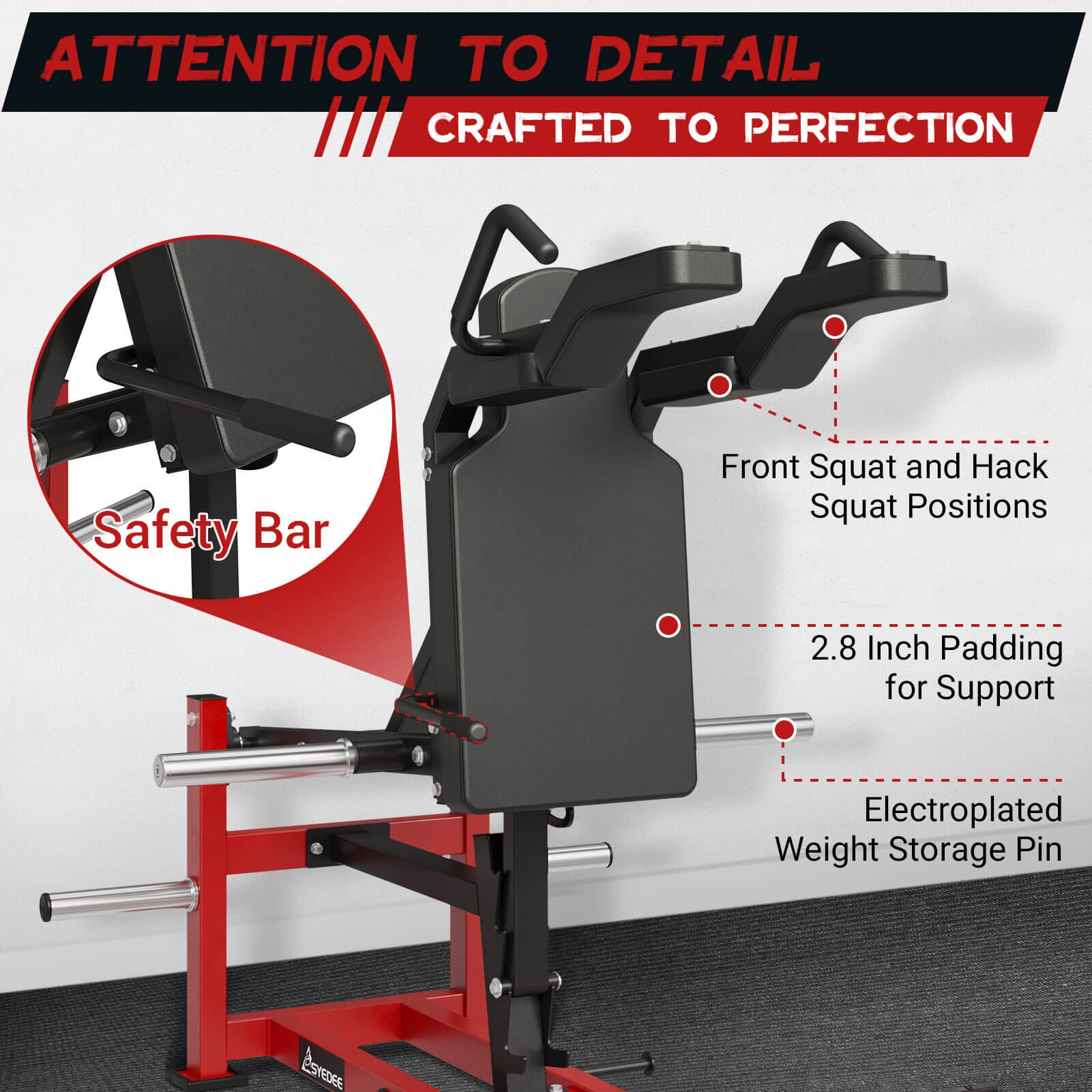 Syedee Plate Loaded Hack Squat Machine syedeegym 